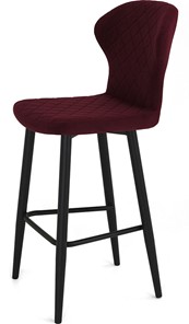 Обеденный стул Марио барный(Бордо Т175/ноги черные) в Рязани
