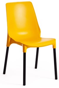 Кухонный стул GENIUS (mod 75) 46x56x84 желтый/черные ножки арт.15281 в Рязани