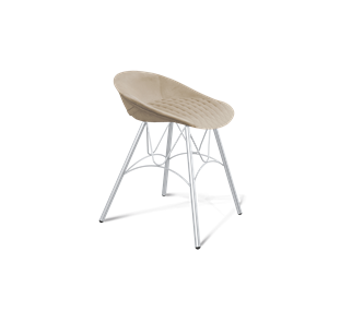 Обеденный стул SHT-ST19-SF1 / SHT-S100 (ванильный крем/хром лак) в Рязани