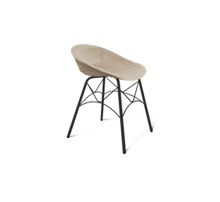 Обеденный стул SHT-ST19-SF1 / SHT-S107 (ванильный крем/черный муар) в Рязани