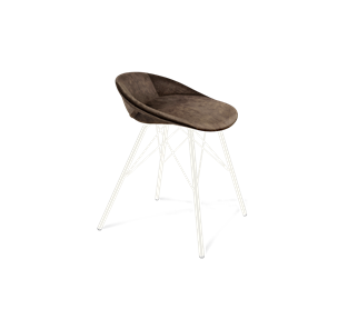 Обеденный стул SHT-ST19-SF1 / SHT-S37 (кофейный трюфель/белый муар) в Рязани
