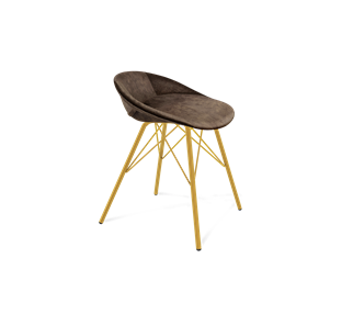 Обеденный стул SHT-ST19-SF1 / SHT-S37 (кофейный трюфель/золото) в Рязани