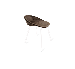 Обеденный стул SHT-ST19-SF1 / SHT-S95-1 (кофейный трюфель/белый муар) в Рязани