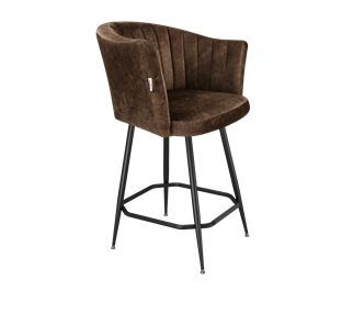 Полубарный стул SHT-ST42-1 / SHT-S148-1 (кофейный трюфель/черный муар) в Рязани