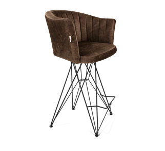 Полубарный стул SHT-ST42-1 / SHT-S66-1 (кофейный трюфель/черный муар) в Рязани