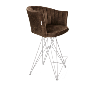 Полубарный стул SHT-ST42-1 / SHT-S66-1 (кофейный трюфель/хром лак) в Рязани