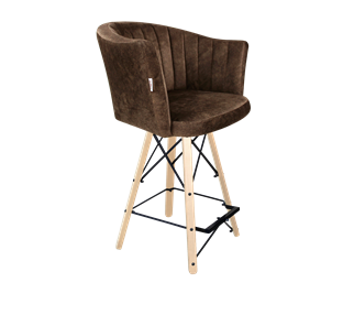Полубарный стул SHT-ST42-1 / SHT-S80-1 (кофейный трюфель/прозрачный лак/черный) в Рязани