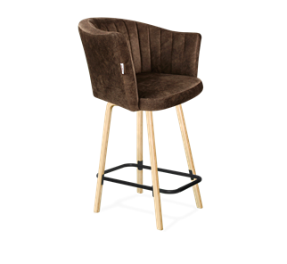 Полубарный стул SHT-ST42-1 / SHT-S94-1 (кофейный трюфель/прозрачный лак/черный муар) в Рязани