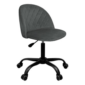 Обеденный стул BRABIX "Moon MG-074", велюр серый, пятилучие металлическое черное, 532773 в Рязани