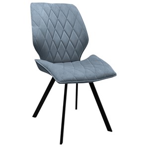 Обеденный стул BRABIX "Rombo CF-077", велюр серый, каркас металлический усиленный черный, 532776 в Рязани