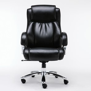 Кресло компьютерное Brabix Premium Status HD-003 (рециклированная кожа, хром, черное) 531821 в Рязани