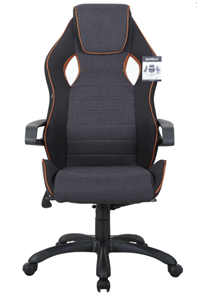Компьютерное кресло Brabix Techno Pro GM-003 (ткань, черное/серое, вставки оранжевые) в Рязани
