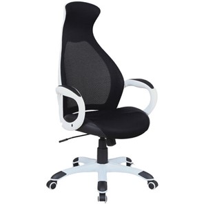 Офисное кресло Brabix Premium Genesis EX-517 (пластик белый, ткань/экокожа/сетка черная) 531573 в Рязани