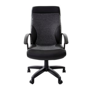 Офисное кресло Brabix Trust EX-535 (экокожа черная, ткань серая) в Рязани