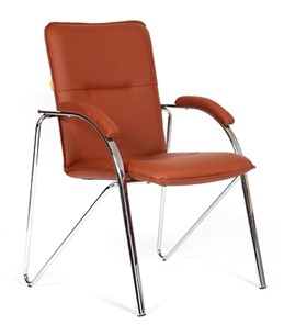 Кресло CHAIRMAN 850 Экокожа Terra 111 коричневая в Рязани