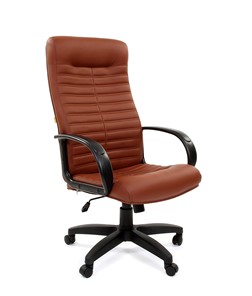 Офисное кресло CHAIRMAN 480 LT, экокожа, цвет коричневый в Рязани