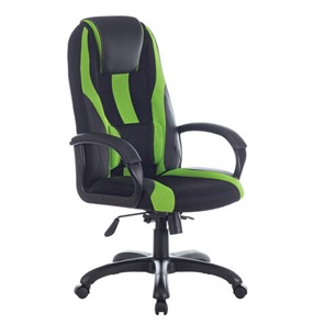 Компьютерное кресло Brabix Premium Rapid GM-102 (экокожа/ткань, черное/зеленое) 532419 в Рязани
