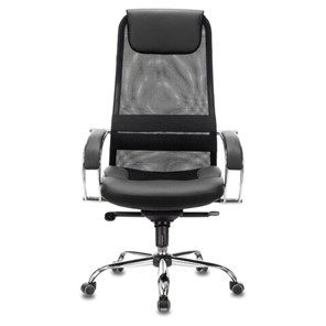 Кресло Brabix Premium Stalker EX-609 PRO (хром, мультиблок, ткань-сетка/экокожа, черное) 532416 в Рязани
