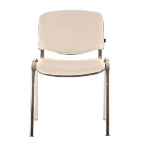 Офисный стул Brabix Iso CF-001 (хромированный каркас, кожзам бежевый) 531425 в Рязани