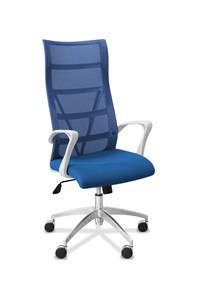 Офисное кресло Топ X белый каркас, сетка/ткань TW / синяя/голубая в Рязани