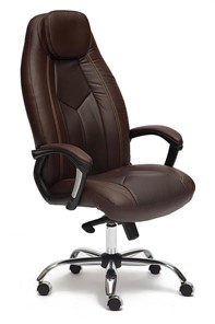 Кресло BOSS Lux, кож/зам, коричневый/коричневый перфорированный, арт.9816 в Рязани