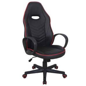 Офисное кресло BRABIX "Flame GM-004", экокожа, черное/красное, 532499 в Рязани