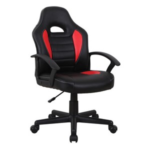 Кресло компьютерное BRABIX "Spark GM-201", экокожа, черное/красное, 532503 в Рязани