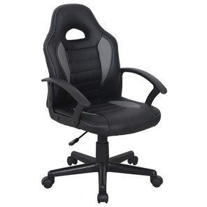 Офисное кресло BRABIX "Spark GM-201", экокожа, черное/серое, 532504 в Рязани
