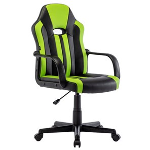 Офисное кресло BRABIX "Stripe GM-202", экокожа, черное/зеленое, 532511 в Рязани
