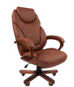 Кресло компьютерное CHAIRMAN 406, коричневый в Рязани