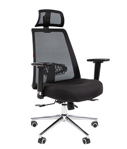 Кресло офисное CHAIRMAN 535 LUX сетчатый акрил черный / полиэстер черный в Рязани