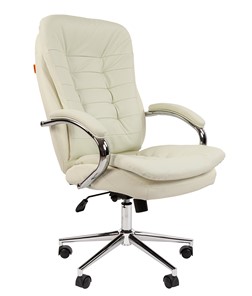 Компьютерное кресло CHAIRMAN 795 кожа, цвет белый в Рязани
