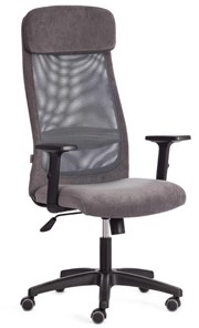 Кресло офисное PROFIT PLT флок/ткань, серый, 29/W-12, арт.20537 в Рязани