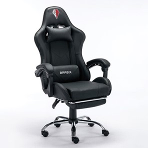 Компьютерное кресло RABIX "Dexter GM-135", подножка, две подушки, экокожа, черное, 532800 в Рязани