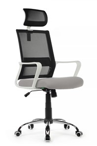 Кресло компьютерное Riva RCH 1029HW, серый/черный в Рязани
