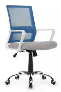 Кресло компьютерное Riva RCH 1029MW, серый/синий в Рязани