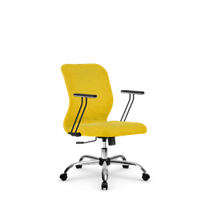 Кресло офисное SU-Mr-4/подл.110/осн.003 желтый в Рязани
