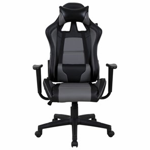 Компьютерное кресло Brabix GT Racer GM-100 (две подушки, экокожа, черное/серое) 531926 в Рязани