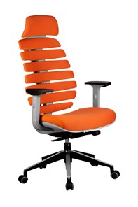 Кресло офисное Riva Chair SHARK (Оранжевый/серый) в Рязани