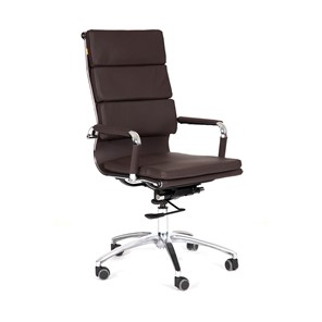 Офисное кресло CHAIRMAN 750 экокожа коричневая в Рязани