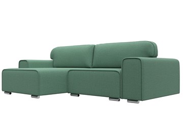 Угловой диван с оттоманкой Лига-029, Амур зеленый (Рогожка) в Рязани