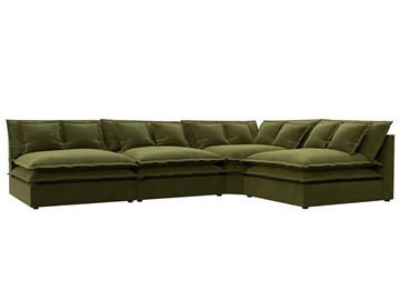 Угловой диван Лига-040, Зеленый (микровельвет) в Рязани