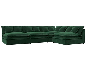 Угловой диван Лига-040, Зеленый (велюр) в Рязани