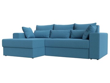 Угловой диван с оттоманкой Майами, Амур голубой (Рогожка) в Рязани