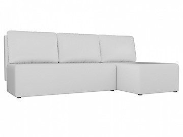 Угловой раскладной диван Поло, Белый (экокожа) в Рязани
