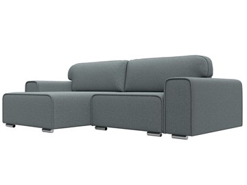 Угловой диван с оттоманкой Лига-029, Амур серый (Рогожка) в Рязани