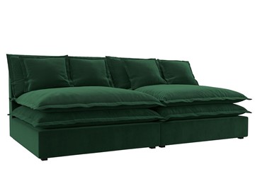 Прямой диван Лига-040, Зеленый (Велюр) в Рязани