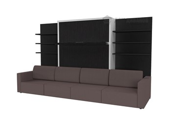 Шкаф-кровать Кровать-трансформер Smart (ПЛД1+КД 1400+ППД1), с подлокотниками в Рязани