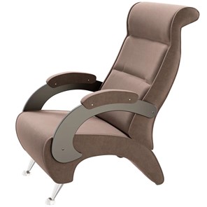 Кресло Деметрио 9Д (каркас венге, м/э коричневый) в Рязани
