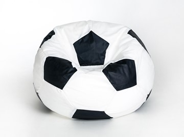 Кресло-мешок Мяч малый, бело-черный в Рязани